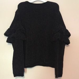 Mossimo Black sweater with multi-layer arm detail